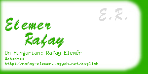 elemer rafay business card
